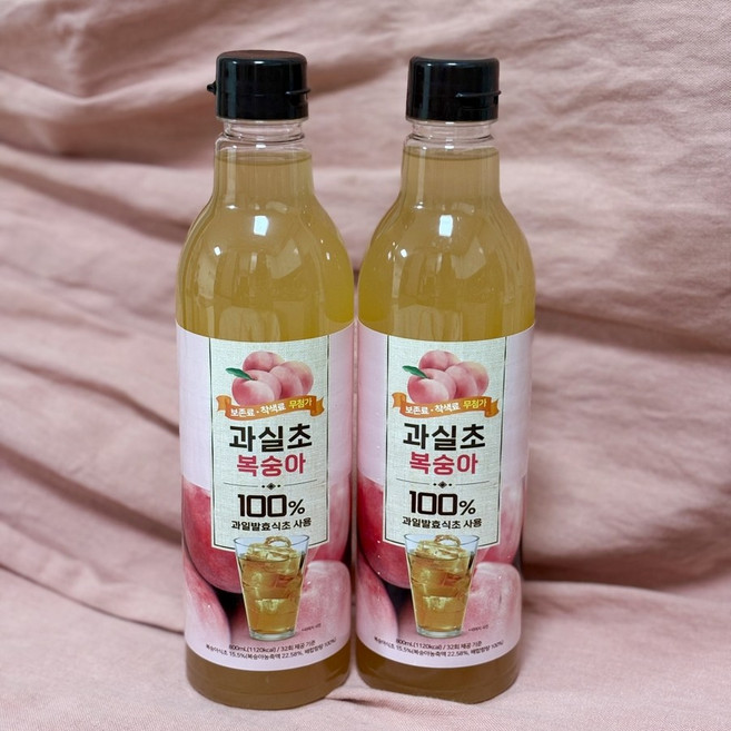 과실초 복숭아 과일 자연 발효 식초, 1개, 800ml