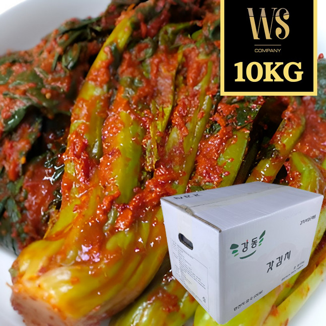 갓김치 파김치 10 kg 업소용 대용량 중국산, 갓김치 종이박스포장_동절기추천, 1박스, 10kg