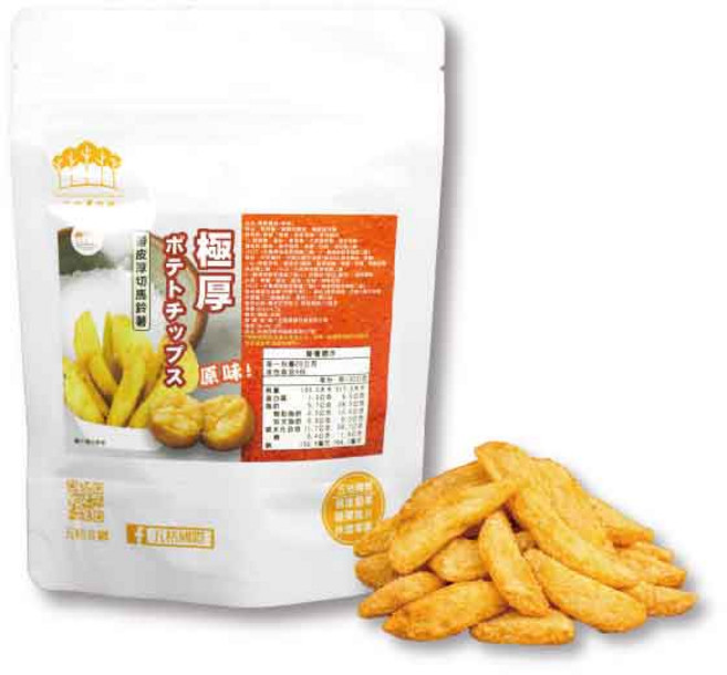 【五桔國際】厚切帶皮馬鈴薯條 原味, 60g, 8個