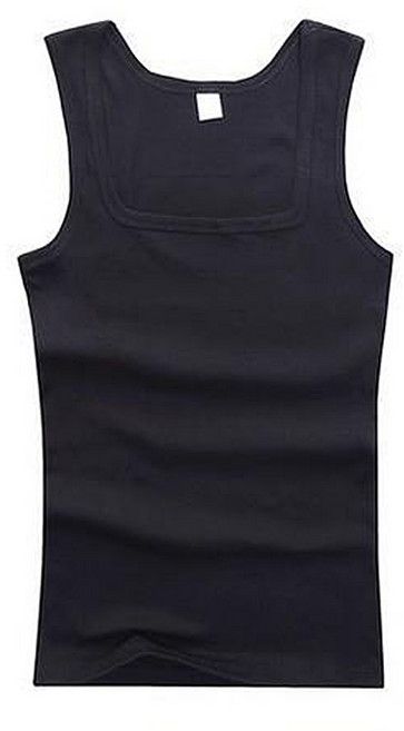 Uicy 韓版方領素色休閒背心 男裝 上衣