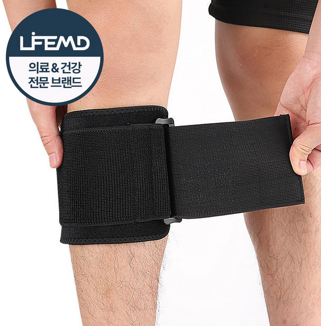 라이프엠디 종아리 보호대 정강이 압박 밴드 스포츠 러닝 헬스 무릎 관절 슬리브 다리 무릅 서포터 쿠션 아대, 1개
