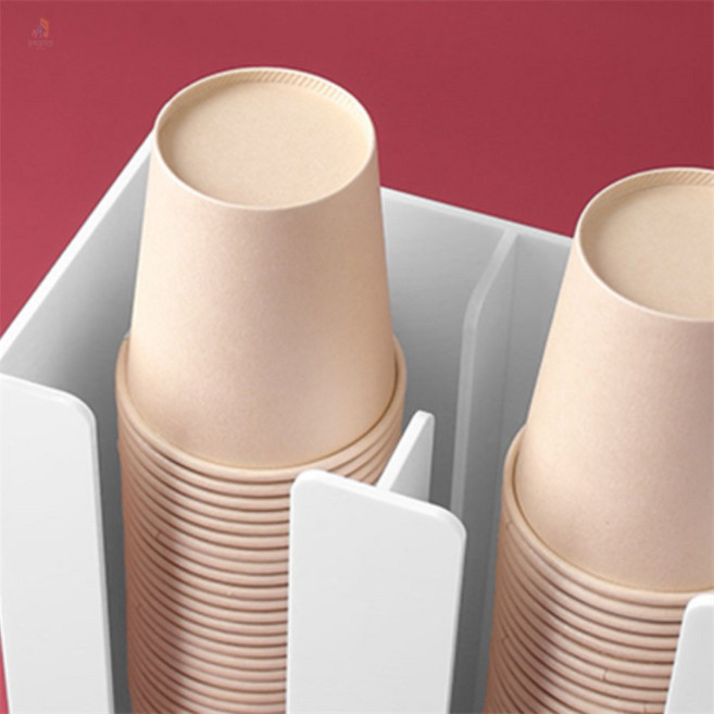 헬로라일락 종이컵 정리함 2구 화이트 종이컵거치대