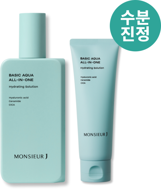 [무슈제이 본사] 뮤슈제이 베이직 아쿠아 수분 진정 올인원 200ml+120ml, 1개, 200ml