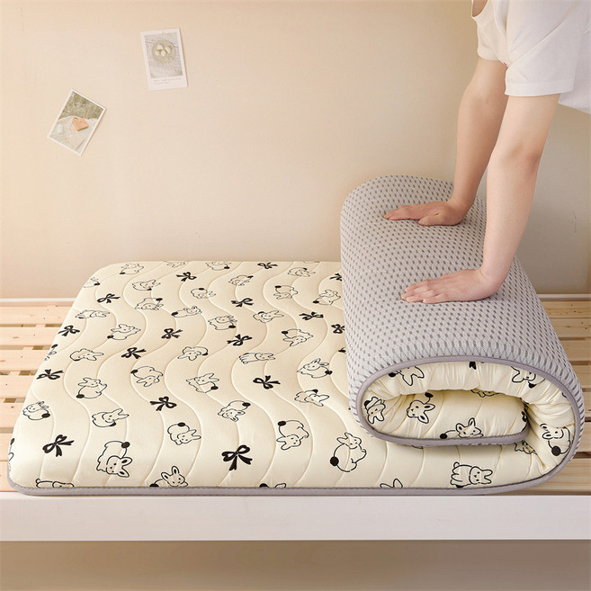 ANYOU 사계절 매트리스 도톰한 접이식 다다미 쿠션 학생 기숙사 매트리스, 6cm, 착한 토끼