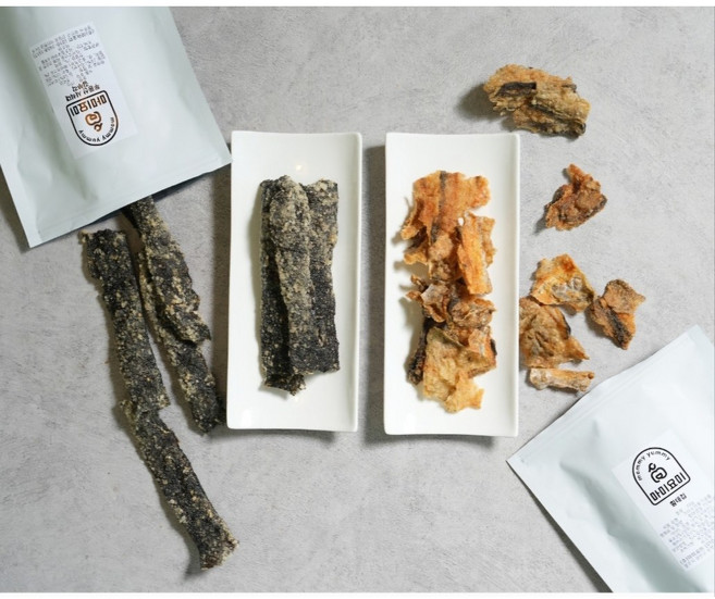 마미요미 김부각4팩 황태칩4팩 선물세트 어르신간식 건강한간식 캠핑간식 등산간식, 1개