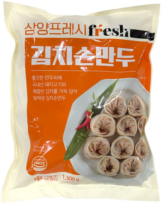 삼양 김치손만두 냉동, 1.3kg, 1개