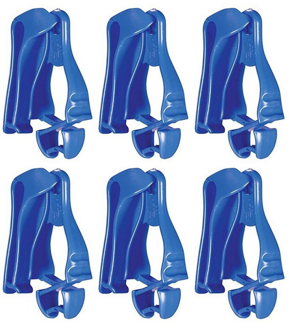 Ergodyne Squids 3405 벨트 클립형 장갑 클립 홀더 라임_180407, Blue - 6-pack, Blue - 6-pack_180407