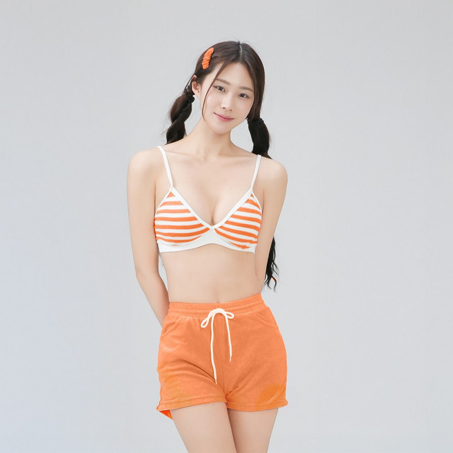 클레이스 소프트테리 브라탑 쓰리피스 비키니 세트, 오렌지