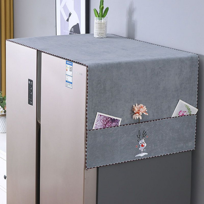 용태원 전자레인지 세탁기 냉장고 더스트 커버 더블 냉장고용 202503041371, 사진색 04