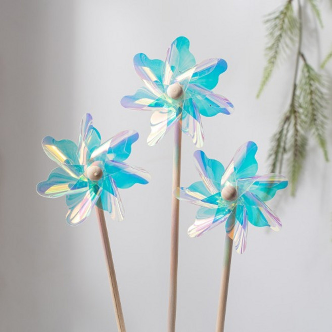 [데코봉봉] 오팔 미니 바람개비 1개 장식 플라스틱 데코 소품 인테리어 촬영소품 포토존 디스플레이