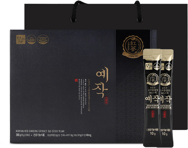 정원삼 6년근 고려홍삼정 365스틱 예작, 300g, 1박스
