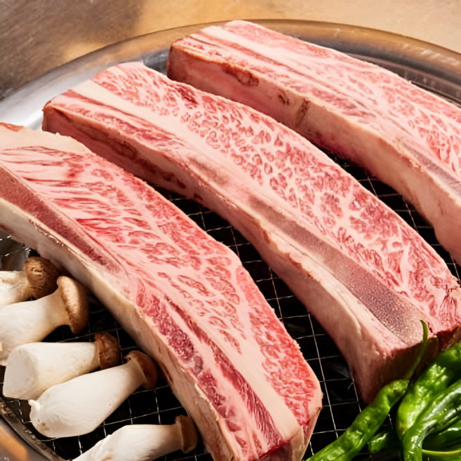 [갈비맛집1995] 우대갈비 미국산 초이스 등급 6 7 8번대 꽃갈비 완벽손질 소갈비 캠핑 구이용, 1개, 1kg