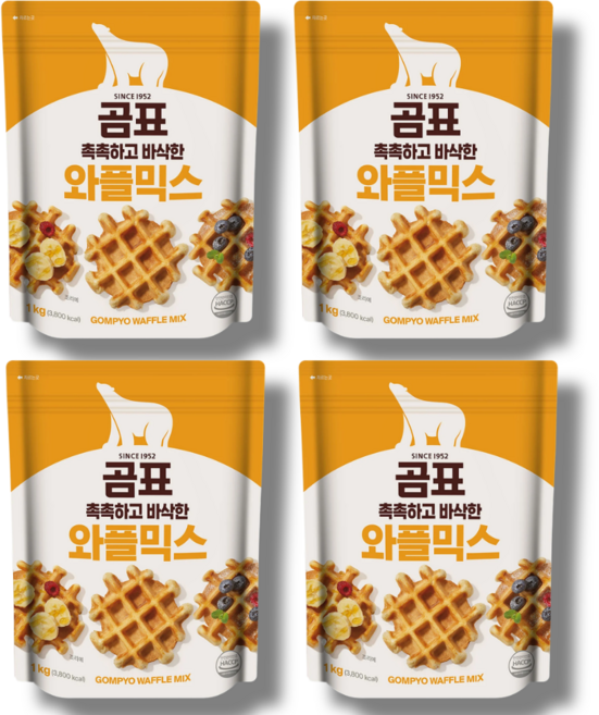 곰표 와플믹스 1kg x 4봉, 4개