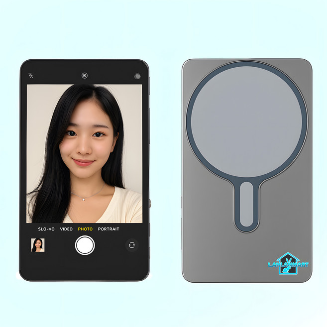 후면 모니터 셀카 맥세이프 스크린 촬영 미러링 사용 브이로그, 그레이, 1개