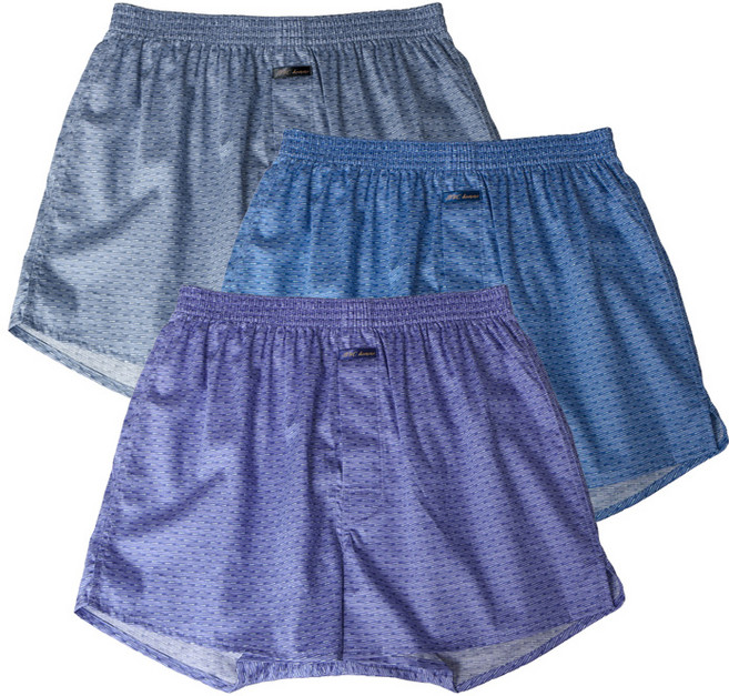 BYC 1472 80수 순면 프리미엄 하이노블 트렁크 사각팬티 3종 남성용