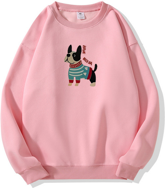 SH1545 귀여운 강아지 긴팔 상의 라운드 맨투맨