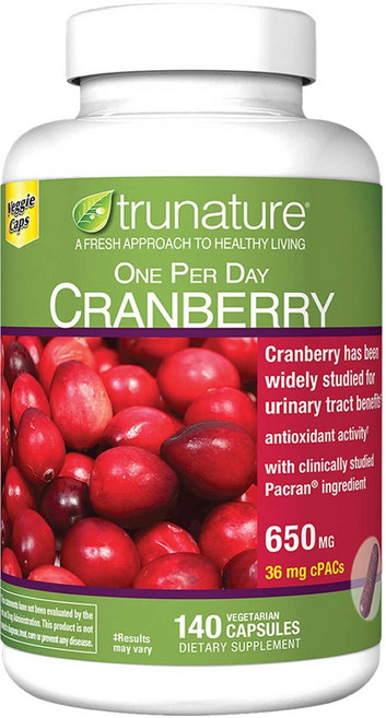 Trunature ONE PER Day Cranberry 트루네이처 원 퍼 데이 크랜베리 650mg 140캡슐, 1개, 140정