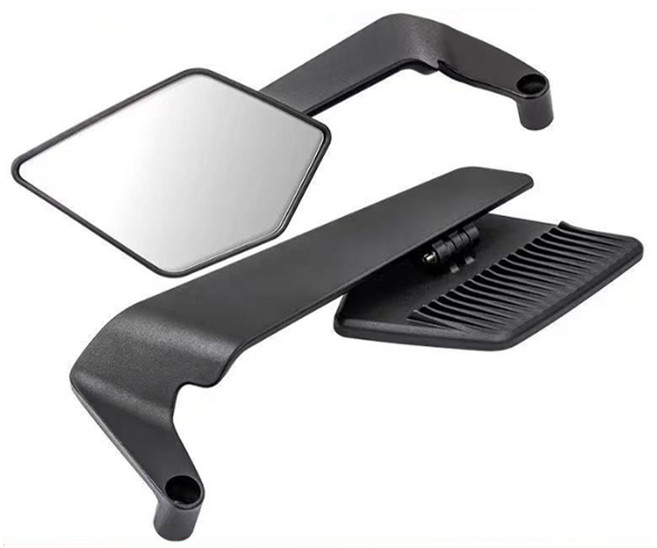 알테쉬 슬림 오토바이 자전거 범용 사이드미러 백미러, 1세트, 블랙