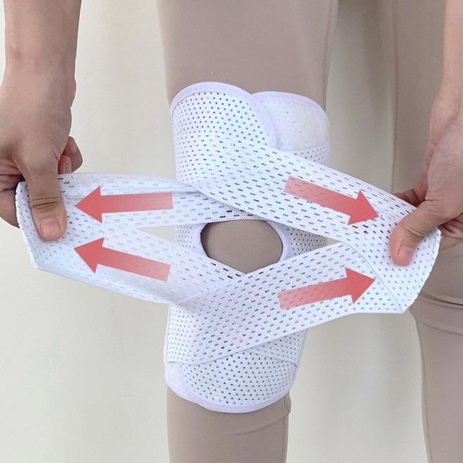 레그연구소 더블스트랩 무릎 관절 보호대 러닝무릎밴드, 2개, 화이트