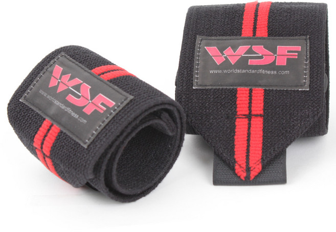 WSF 손목보호대 더블 레드라인 리스트랩, 2개, 혼합색상