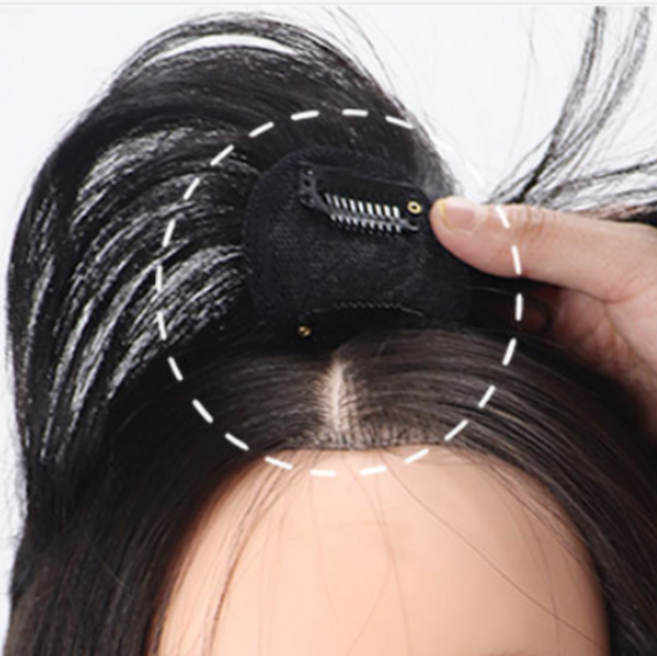 에브리브랜드 정수리 부분 가발 붙임머리, 1개, 검정