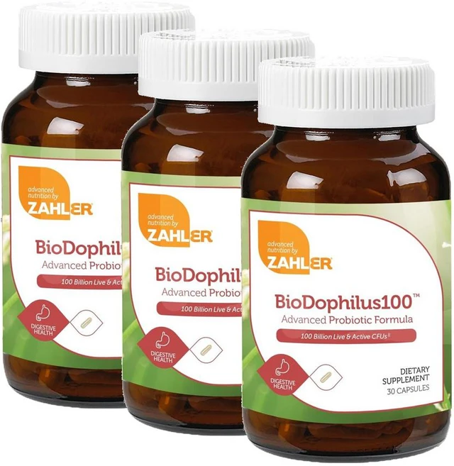 자일러 바이오도필러스 1000억 프로바이오틱스 유산균 캡슐 Zahler Biodophilus100, 3개, 30정 - 쿠팡