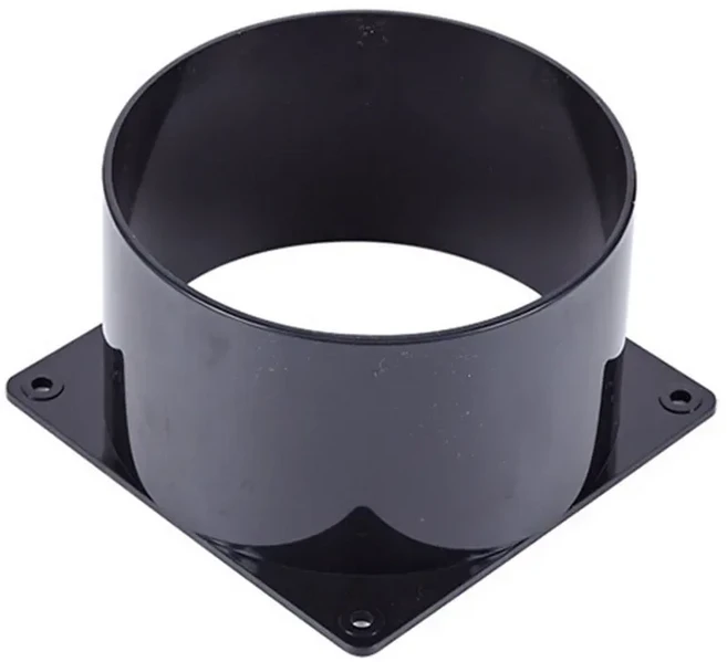 1pc 플랜지 커넥터 ABS 검정색 75MM 100MM 120MM 부드러운 소형 공기 저항 실내 환기 장비 파이프 연결, 01 120mm