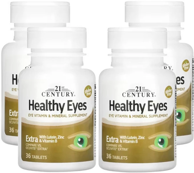 21세기센츄리 건강한 눈 엑스트라 위드 루테인 아연 및 비타민 B 36정, 4개 - 쿠팡