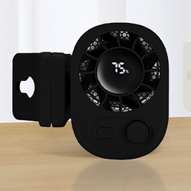 모두일상 100단 바람조절 클립형 휴대용 무선 집게 선풍기 USB충전식 저소음 핸즈프리, 1개, 블랙