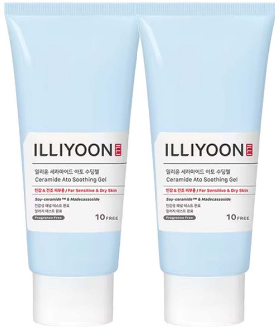[일리윤]세라마이드 아토 수딩 젤 175ml +샘플 랜덤증정(옵션수량상관없이 무조건1개) / 피부진정 산뜻촉촉 고수분젤로션, 2개