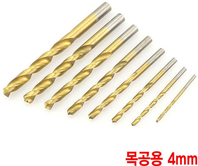 와이지알씨 각종 드릴비트 드릴날 콘크리트기리 철기리 드릴 목공 모음, 목공용 4mm, 1개