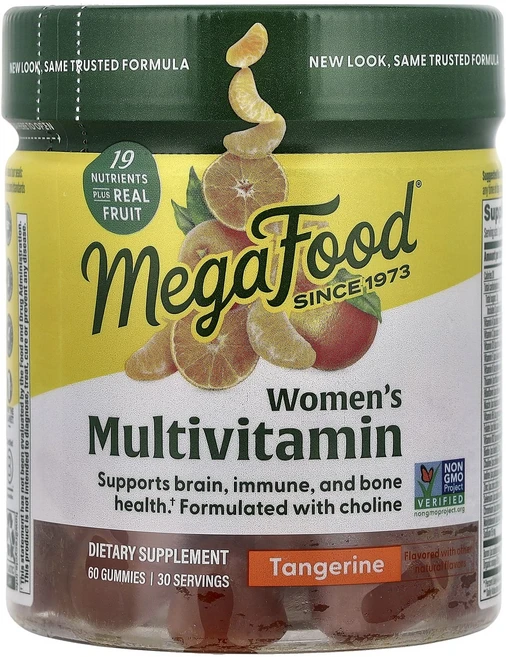 정말좋습니다 MegaFood 여성용 종합비타민 구미젤리 귤 맛 구미젤리 60개 빠르게배송해드릴게요 - 쿠팡