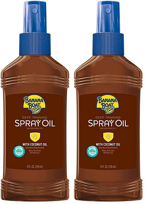 바나나보트 딥 태닝 오일 스프레이 선스크린 SPF4, 2개, 236ml