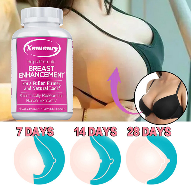 가슴 확대 1585mg (120캡슐) 여성을 위한 가슴 확대 보충제 빠른 가슴 성장, 1개, 60정