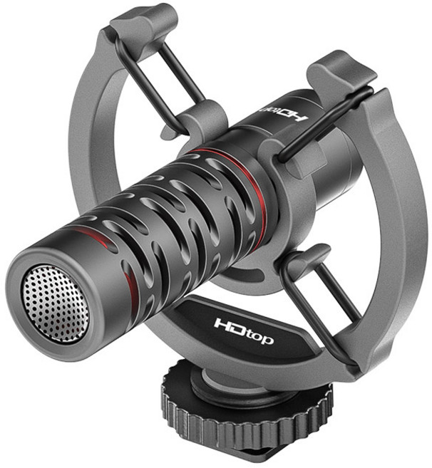 카메라 액션캠 스마트폰 녹음용 샷건 마이크 HT-M02, 1개