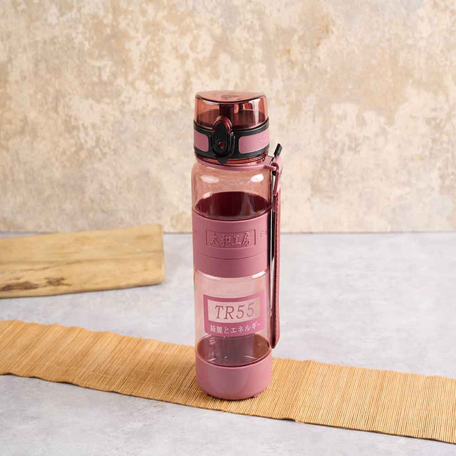 太和工房 TR55運動水壺 安全材質 輕巧便攜 時尚設計 多色可選, 藕粉, 700ml, 1個