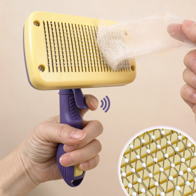 코지스 강아지빗 애견브러쉬 고양이빗, 1개, 퍼플