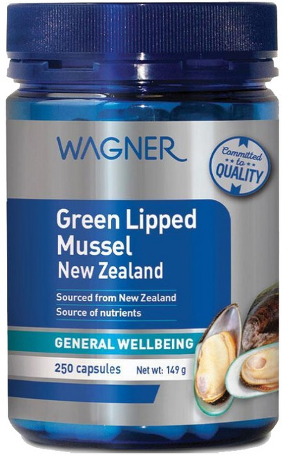 호주 와그너 Wagner Green Lipped Mussel 뉴질랜드 초록잎홍합 500mg 캡슐, 1개, 250정
