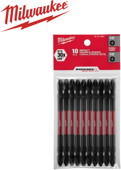밀워키 양날 토션비트 48-32-4364 110MM PH2 1팩(10개), 1세트