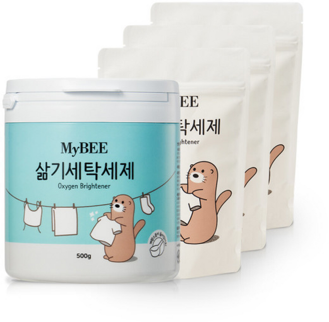 삶기세탁세제 용기() +리필(), 3개, 400g