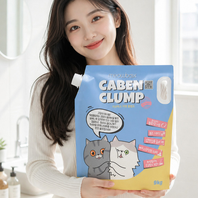 미유박스 카벤 클럼프 고양이 모래, 9kg, 1개, 무향
