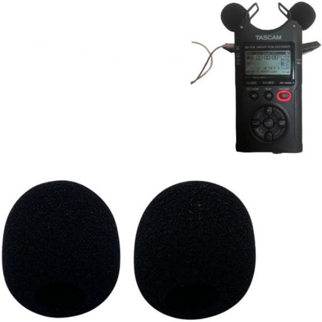 타스캠 DR40 DR07 헤드셋용 비에리시 데드 캣 윈드 머프 DR40X DR07X용 윈드스크린 마이크 폼 커버블랙, Black, Black