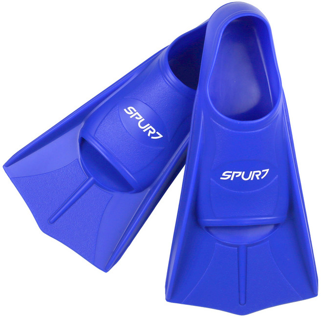 스퍼트 훈련용 숏핀 실리콘 수영 오리발 BLU + 망사가방 증정 스노클링/다이빙 오리발, 39-40 (250-255mm)