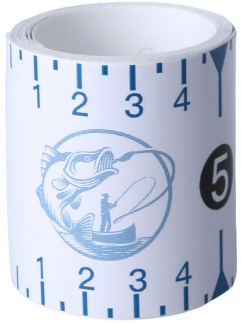 접착식 물고기 자 51인치 물고기 측정 테이프 보트용 스티커 테이프 카약 낚시 물고기 측정 장치 낚시 자, 1개, 화이트 B