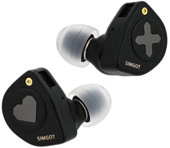 SIMGOT EW300 DSP 1DD 1 평면 1PZT 하이브리드 드라이버 인이어 모니터 유선 이어버드 내장 DAC 분리형 노즐 IEM 케이블 포함, 색상: 1. EW300 HBB Edition, 1개