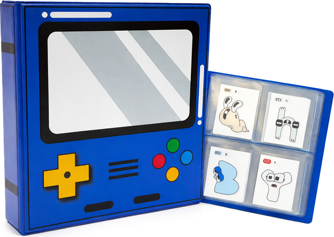 띠부띠부씰 앨범 스티커 북 로앤제이 20장, GAME BOY-씰북(블루)