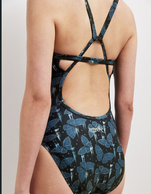 예쁜수영복 브랜드jkuss 강습 수영복 고급 검정 나비 트리플삼각백 여성 원피스 수영복 여행 편한 훈련 풀빌라