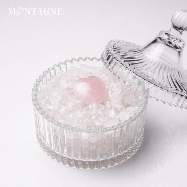 【Montagne】消磁套組 淨化水晶能量 恢復光彩 操作簡單 自用送禮皆宜, 1個, 紫白水晶/贈品粉晶愛心,不加購
