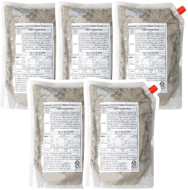 아워홈 케어플러스 저당 참깨흑임자드레싱, 5개, 2kg