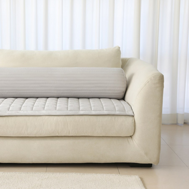 리인 REEN 국산 사계절 누빔 고밀도 쇼파패드 미끄럼방지 논슬립 통기성 냉감 소파패드, 웜그레이 (WARM GRAY), 1개